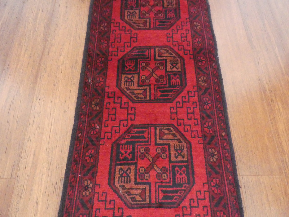 Afghan Hand Knotted Khal Mohammadi Rug Size: 52 x 151cm - Rugs Direct