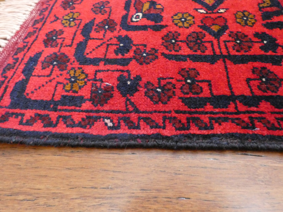 Hand Knotted Afghan Belgique Doormat Rug Size: 92cm x 50cm - Rugs Direct