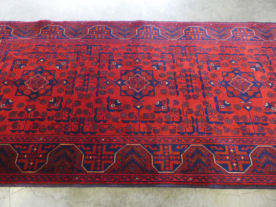 Hand Knotted Afghan Belgique Hallway Runner Size: 76cm x 293cm - Rugs Direct