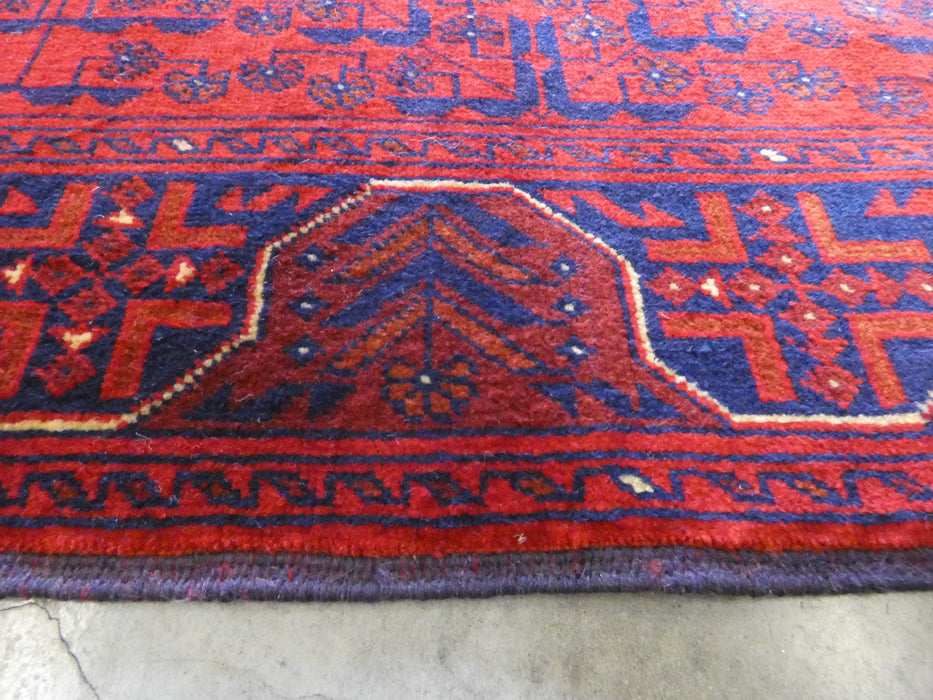 Hand Knotted Afghan Belgique Hallway Runner Size: 76cm x 293cm - Rugs Direct