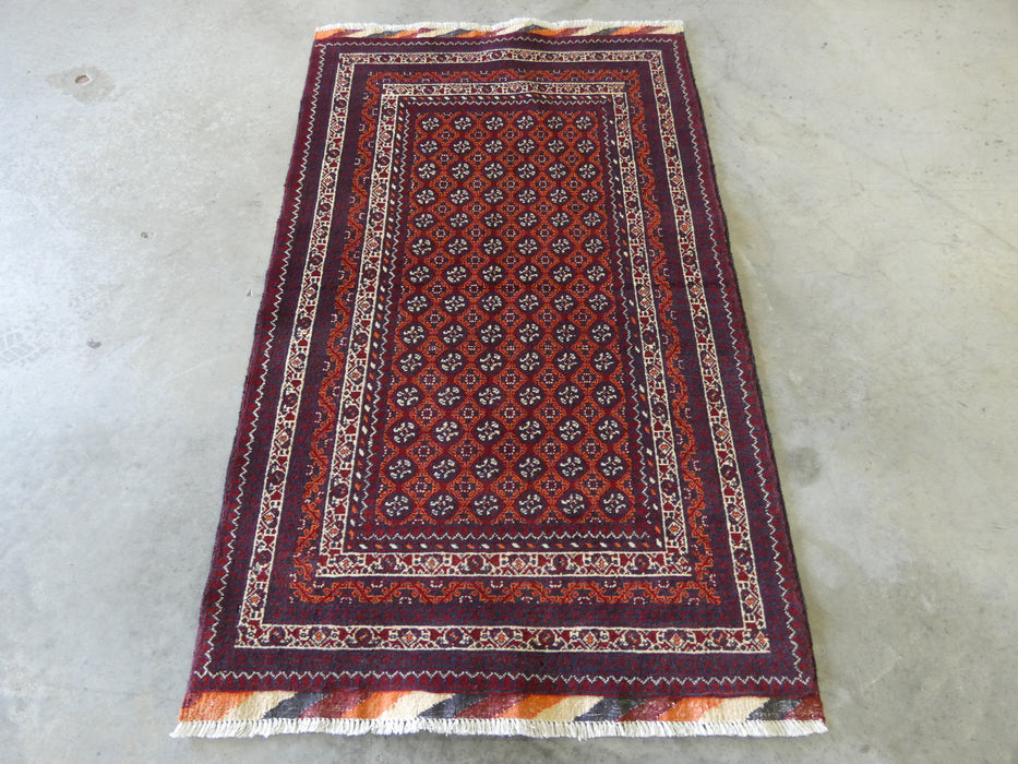 Afghan Hand Knotted Khawje Roshnai Hallway Runner Size: 89cm x 149cm - Rugs Direct