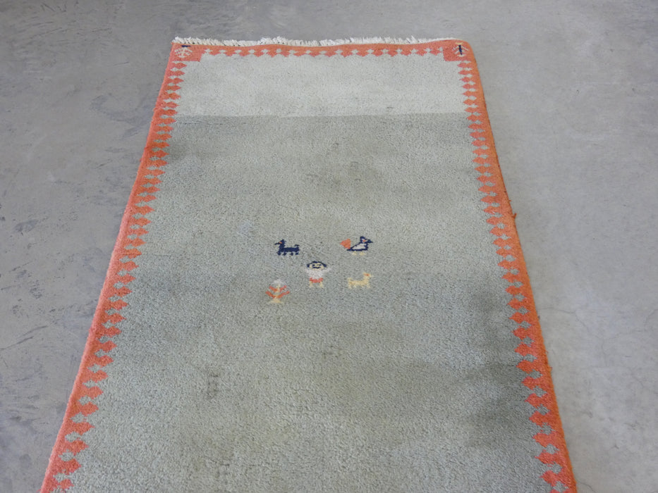 Persian Hand Knotted Gabbeh Runner Size: 85 x 347cm - Rugs Direct