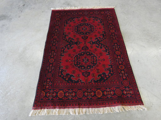 Hand Knotted Afghan Belgique Rug Size: 102 x 152cm - Rugs Direct