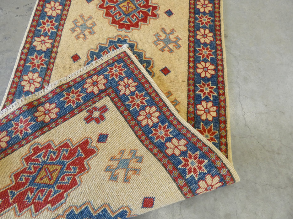 Afghan Hand Knotted Kazak Hallway Runner Size: 78 x 318cm - Rugs Direct