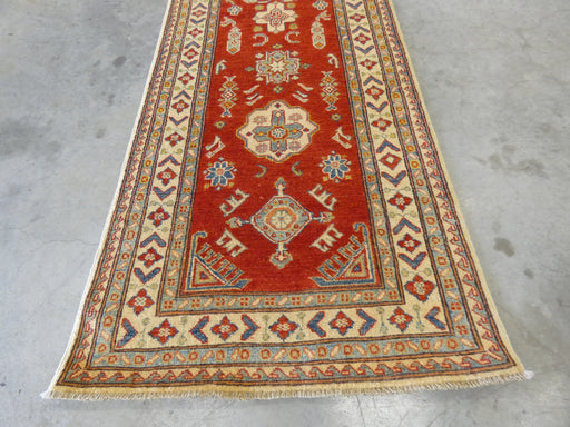Afghan Hand Knotted Kazak Hallway Runner Size: 83 x 305cm - Rugs Direct