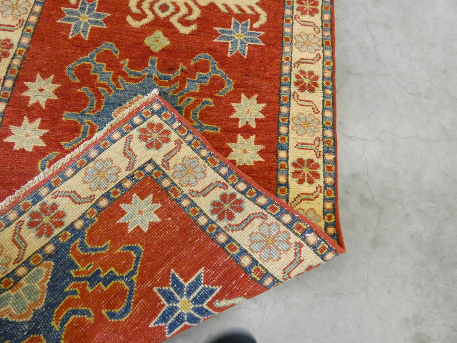 Afghan Hand Knotted Kazak Hallway Runner Size: 81 x 284cm - Rugs Direct