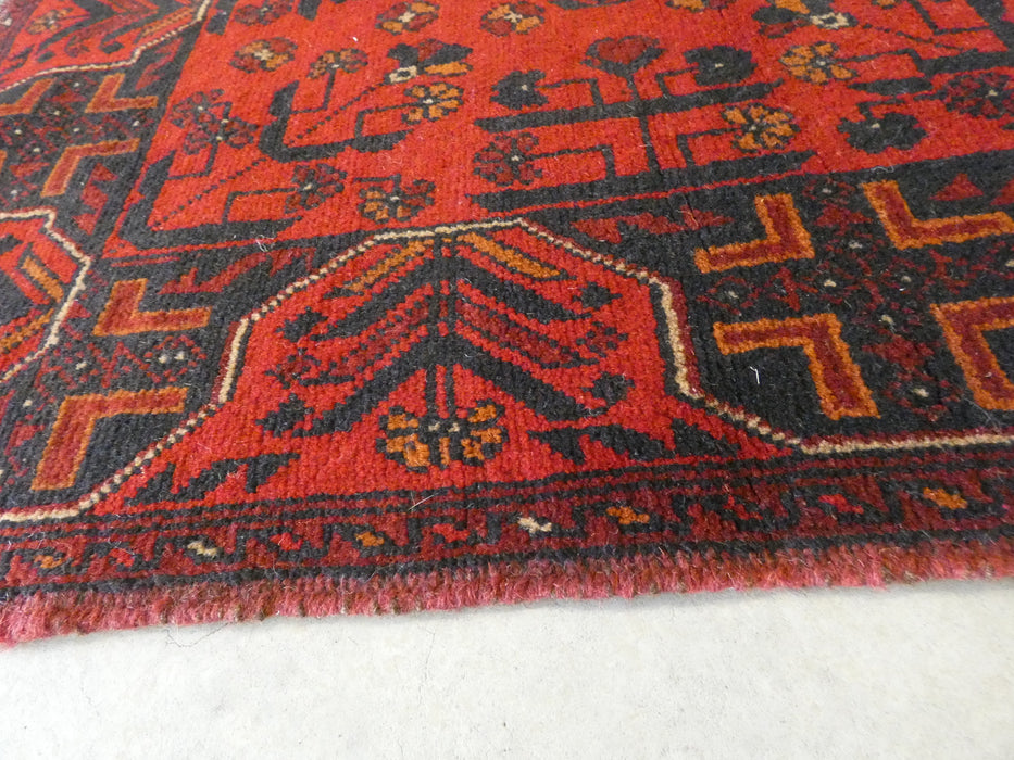 Afghan Hand Knotted Khal Mohammadi  Runner Size: 283cm x 81cm - Rugs Direct