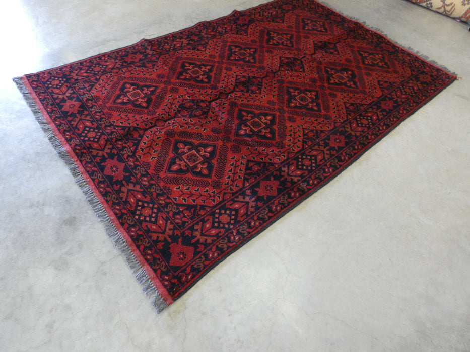 Afghan Hand Knotted Khal Mohammadi Rug Size: 125 x 196 cm - Rugs Direct