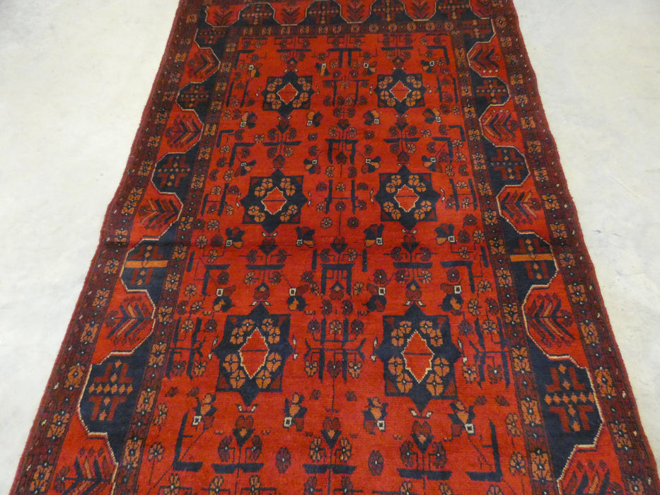 Afghan Hand Knotted Khal Mohammadi Rug Size: 121x 197 cm - Rugs Direct