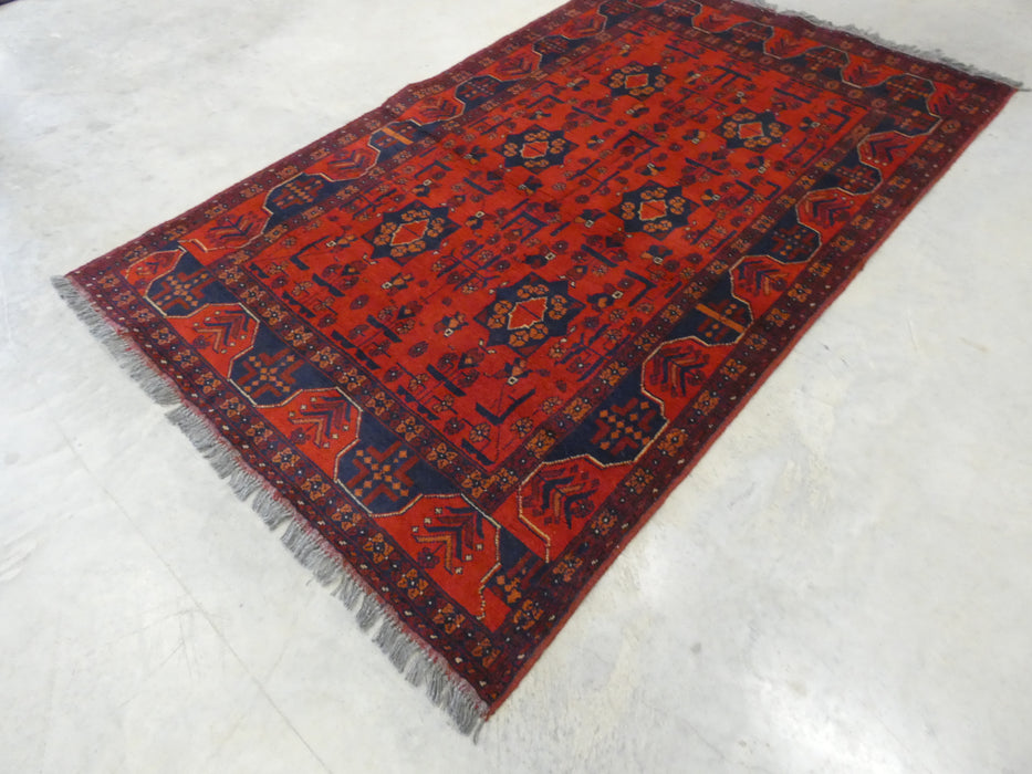 Afghan Hand Knotted Khal Mohammadi Rug Size: 121x 197 cm - Rugs Direct