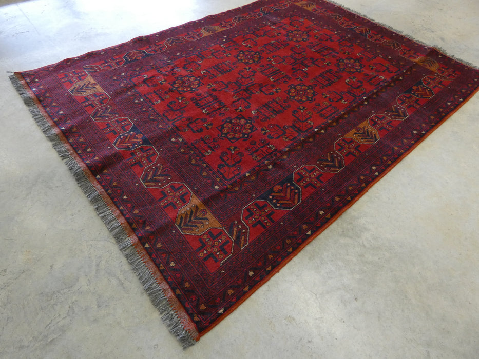 Afghan Hand Knotted Khal Mohammadi Rug Size: 175 x 240 cm - Rugs Direct