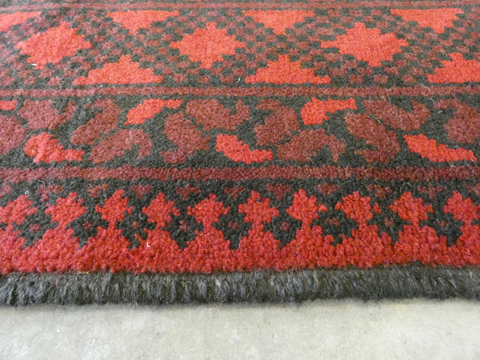 Afghan Hand Knotted Turkman Rug Size:  196cm x 152cm - Rugs Direct