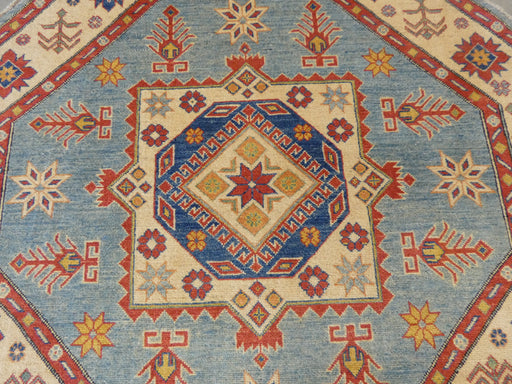 Afghan Hand Knotted Kazak Octagon Shape Rug Size: 182 x 195cm - Rugs Direct