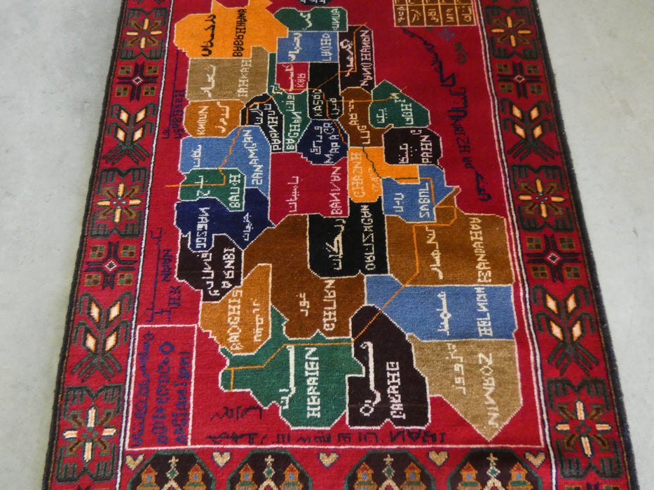 Afghan Map Rug TRIBAL HANDMADE MAP OF AFGHANISTAN BALUCHI RUG — Rugs Direct