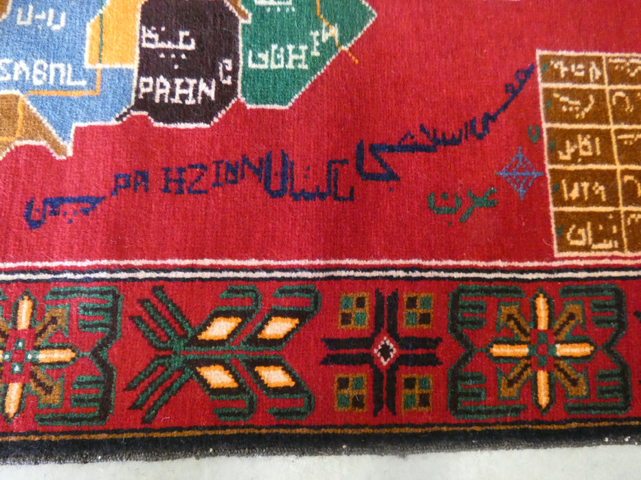 Afghan Map Rug TRIBAL HANDMADE MAP OF AFGHANISTAN BALUCHI RUG — Rugs Direct