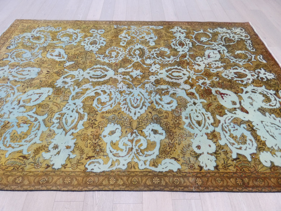 Persian Hand Knotted Vintage Overdyed Rug Size: 219 x 326cm - Rugs Direct