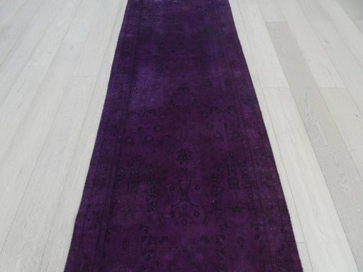 Persian Hand Knotted Vintage Overdyed Hallway Runner Size: 99 x 326cm - Rugs Direct