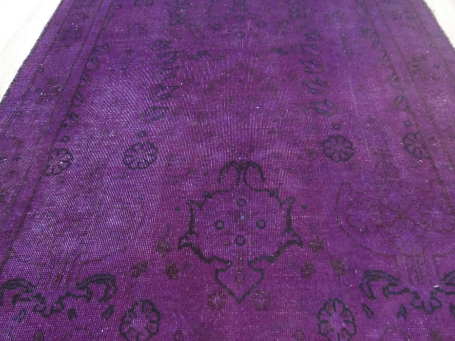 Persian Hand Knotted Vintage Overdyed Hallway Runner Size: 99 x 326cm - Rugs Direct