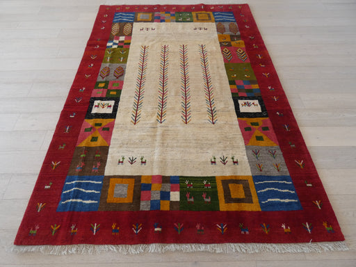 Authentic Persian Hand Knotted Gabbeh Rug Size: 197 x 290cm - Rugs Direct