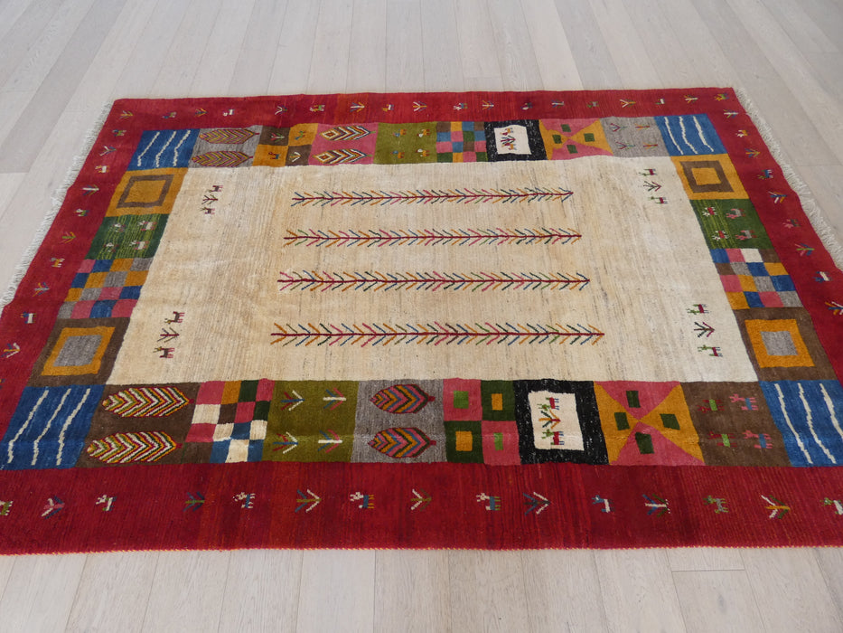 Authentic Persian Hand Knotted Gabbeh Rug Size: 197 x 290cm - Rugs Direct