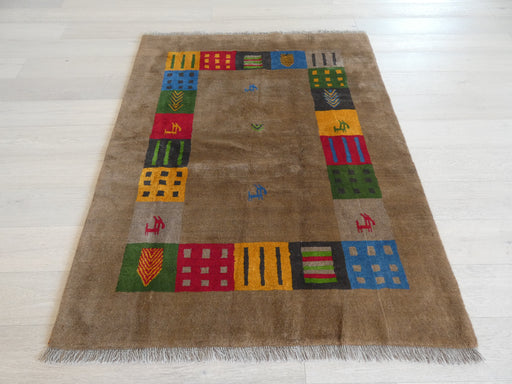 Authentic Persian Hand Knotted Gabbeh Rug Size: 141 x 178cm - Rugs Direct