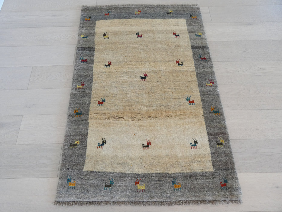 Authentic Persian Hand Knotted Gabbeh Rug Size:100 x 147cm - Rugs Direct
