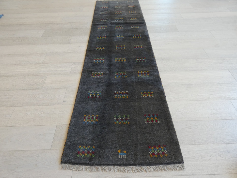 Authentic Persian Hand Knotted Gabbeh Runner Size: 80 x 280cm - Rugs Direct