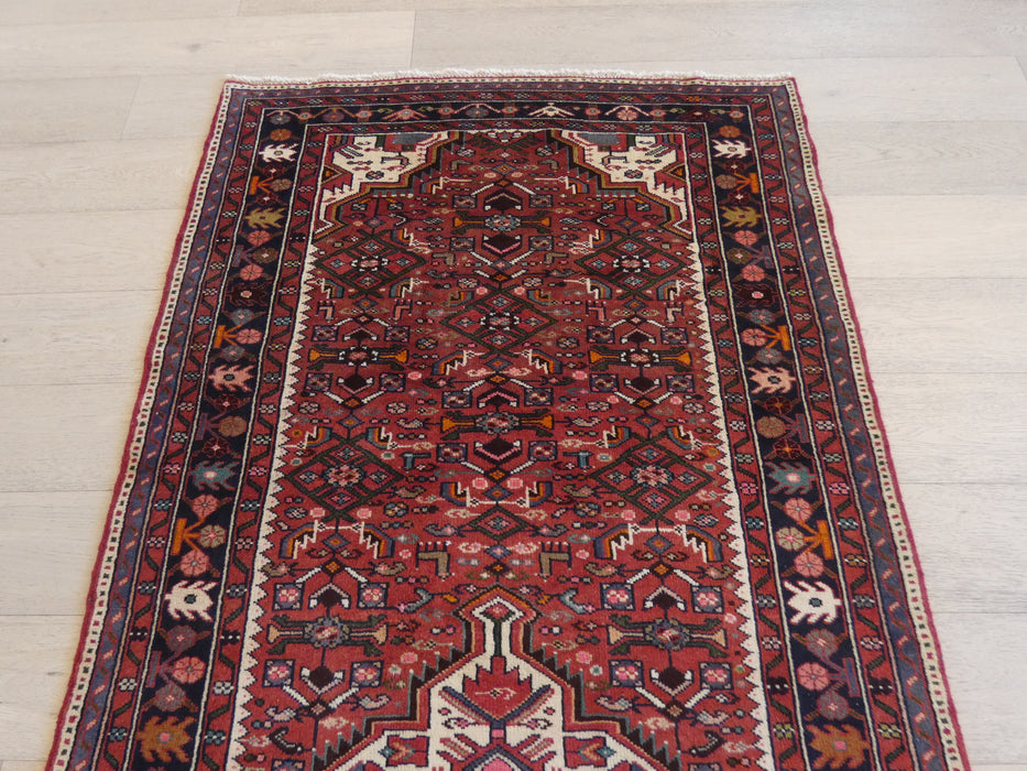 Persian Hand Knotted Hamadan Hallway Runner Size: 123 x 269cm - Rugs Direct