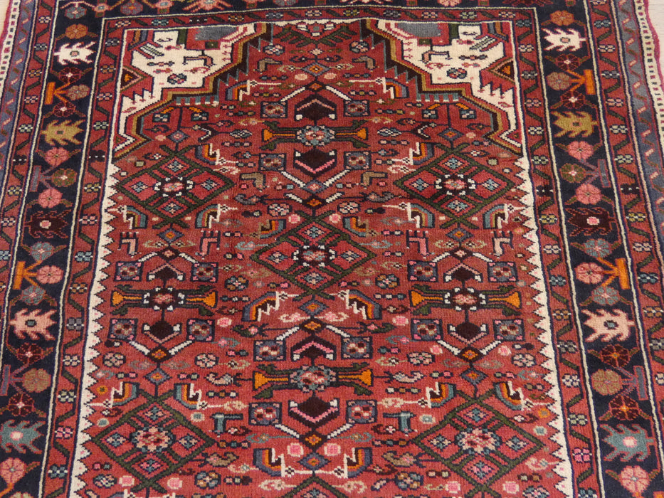 Persian Hand Knotted Hamadan Hallway Runner Size: 123 x 269cm - Rugs Direct