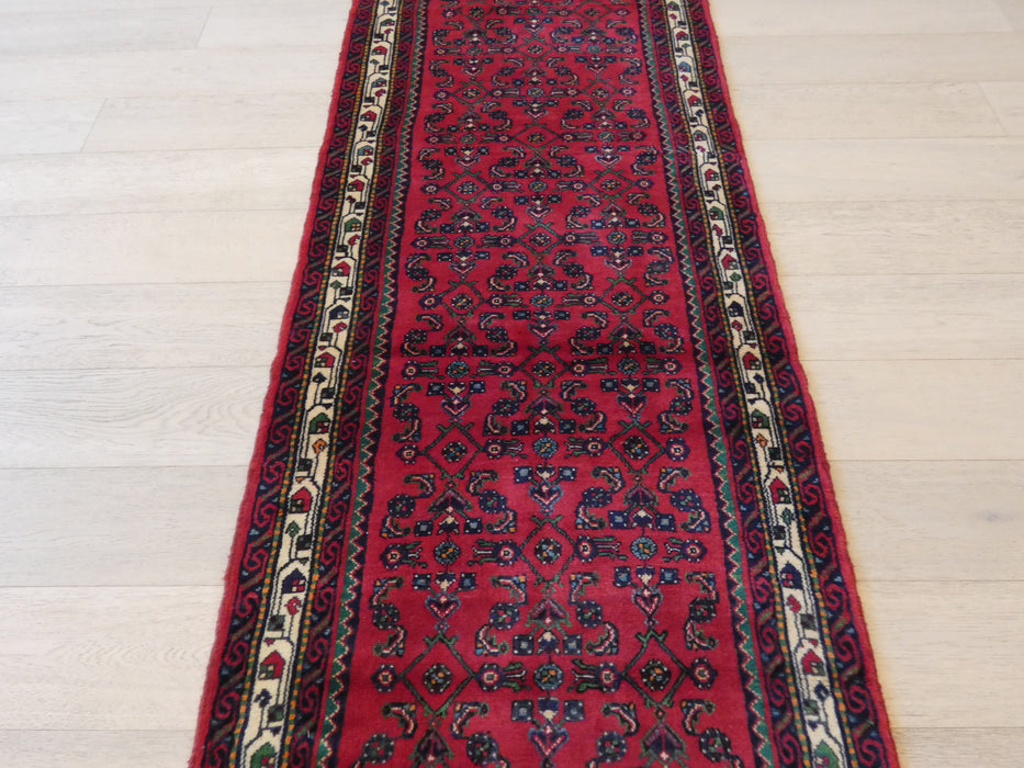 Persian Hand Knotted Hamadan Hallway Runner Size: 384 x 86cm - Rugs Direct