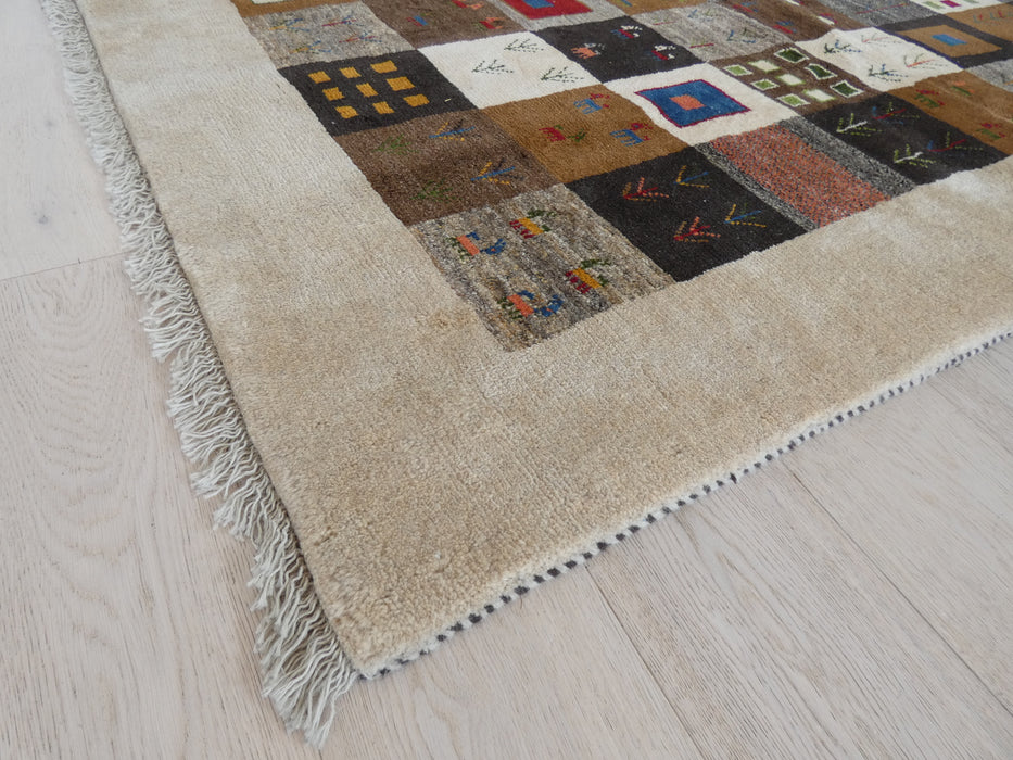 Authentic Persian Hand Knotted Gabbeh Rug Size: 150 x 199cm - Rugs Direct