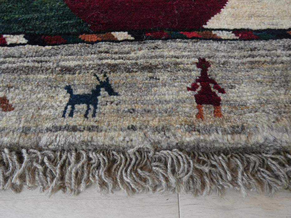 Authentic Persian Hand Knotted Gabbeh Rug Size: 150 x 195cm - Rugs Direct