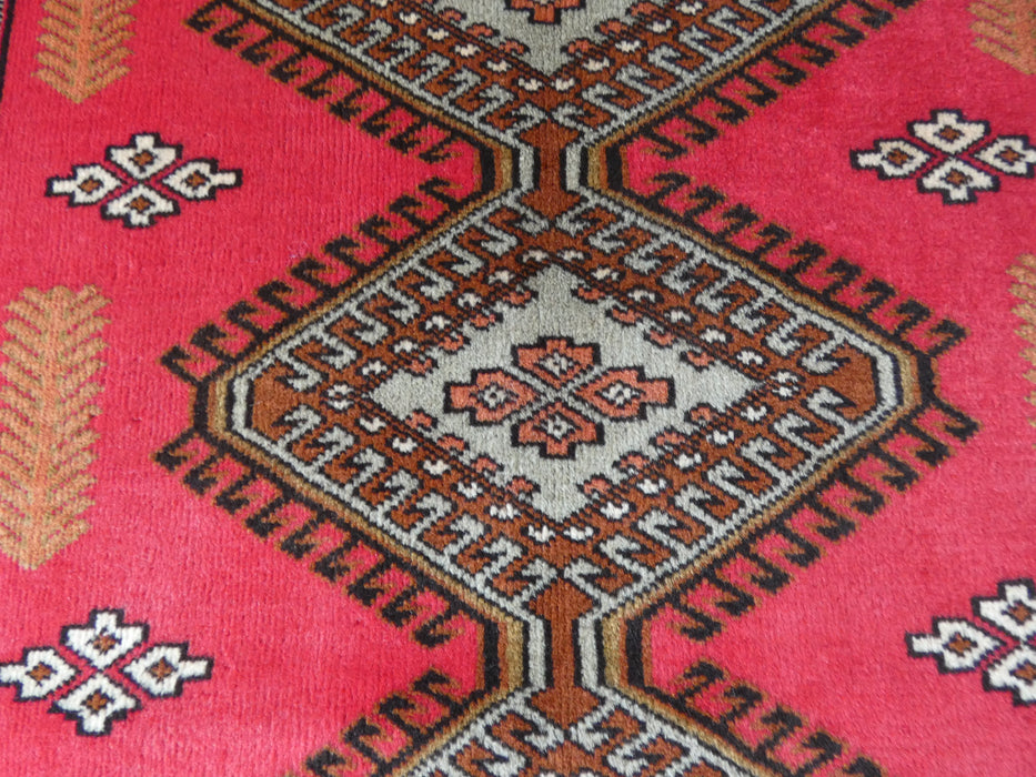Persian Hand Knotted Turkman Runner Size: 101 x 295cm - Rugs Direct