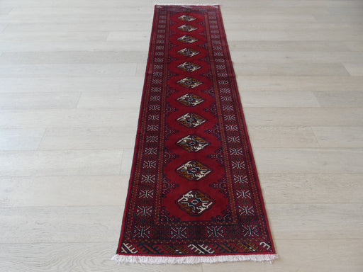 Persian Hand Knotted Turkman Runner Size: 79 x 275cm - Rugs Direct