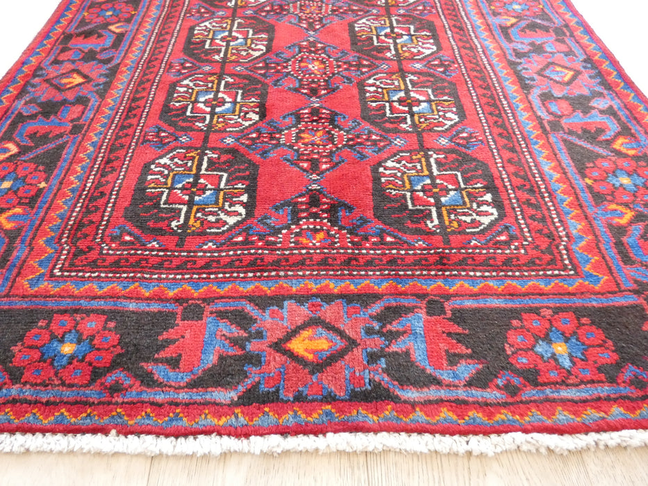 Persian Hand Knotted Turkman Runner Size: 300 x 105cm - Rugs Direct