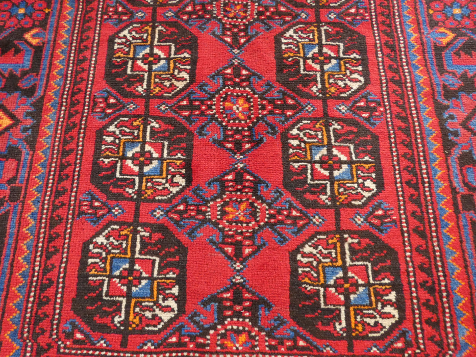 Persian Hand Knotted Turkman Runner Size: 300 x 105cm - Rugs Direct