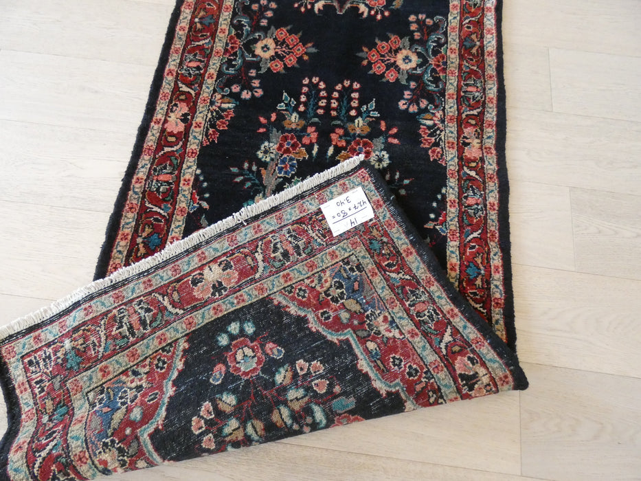 Persian Hand Knotted Hamadan Hallway Runner Size: 81 x 426cm - Rugs Direct