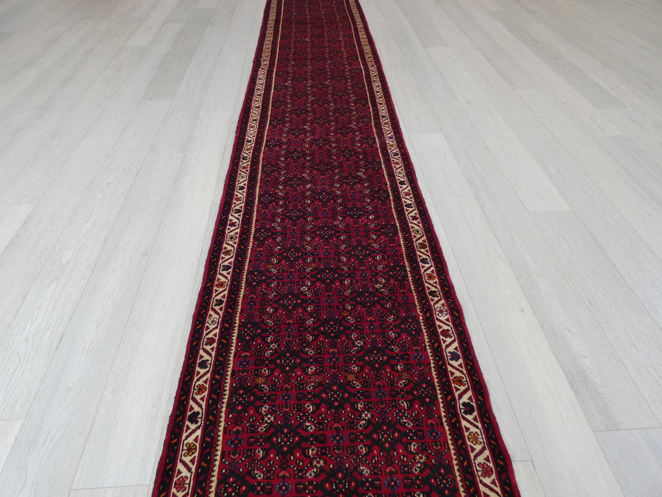 Persian Hand Knotted Hamadan Hallway Runner Size: 87 x 605cm - Rugs Direct