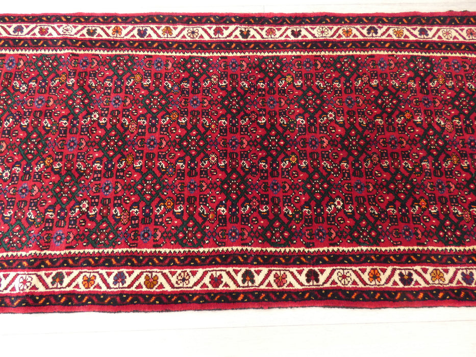 Persian Hand Knotted Hamadan Hallway Runner Size: 87 x 605cm - Rugs Direct
