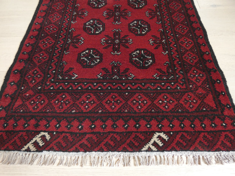 Afghan Hand Knotted Turkman Rug Size: 113 x 81cm - Rugs Direct