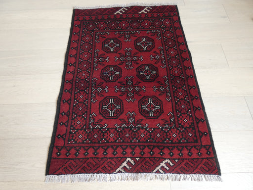 Afghan Hand Knotted Turkman Rug Size: 112 x 81cm - Rugs Direct