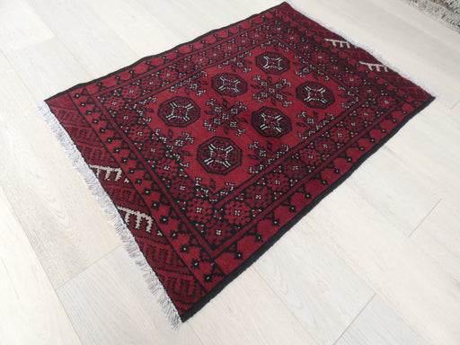 Afghan Hand Knotted Turkman Rug Size: 112 x 81cm - Rugs Direct
