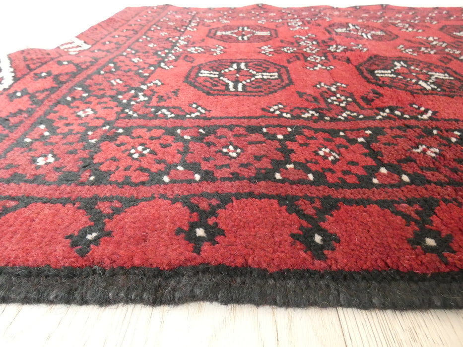 Afghan Hand Knotted Turkman Rug Size: 112 x 81cm - Rugs Direct