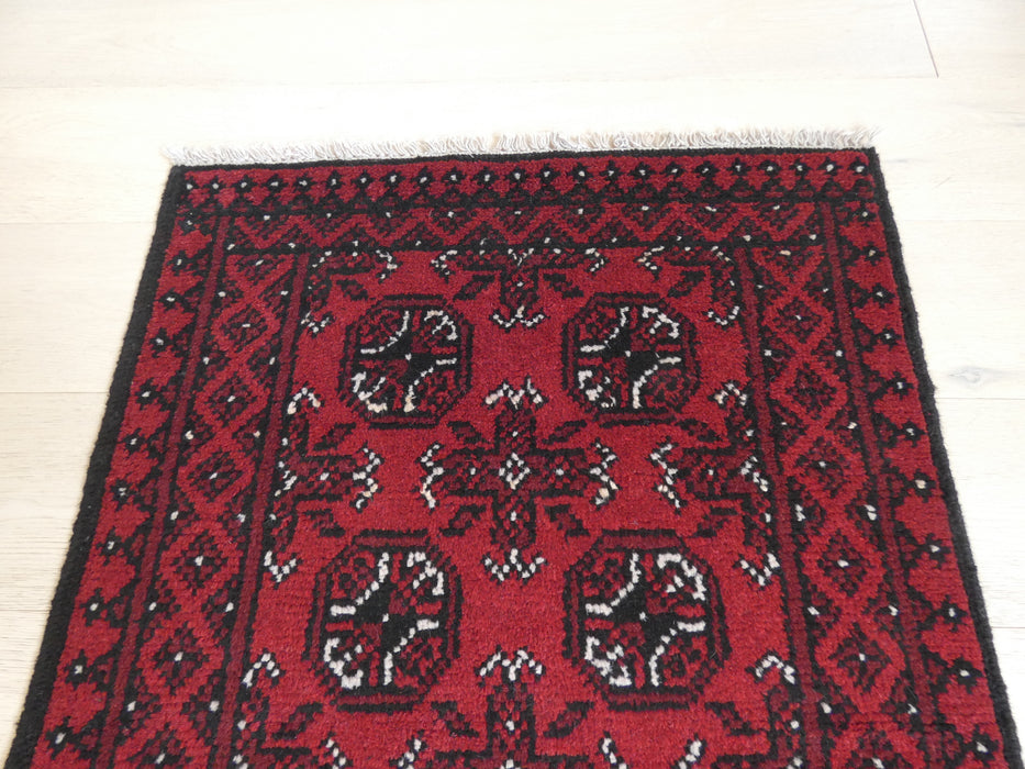 Afghan Hand Knotted Turkman Rug Size: 113 x 74cm - Rugs Direct