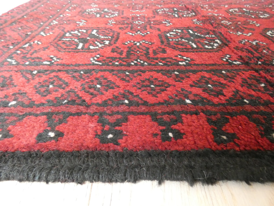 Afghan Hand Knotted Turkman Rug Size: 112 x 74cm - Rugs Direct