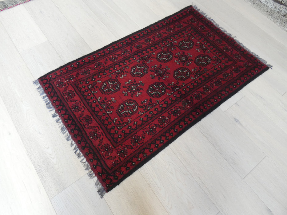 Afghan Hand Knotted Turkman Rug Size: 123 x 75cm - Rugs Direct