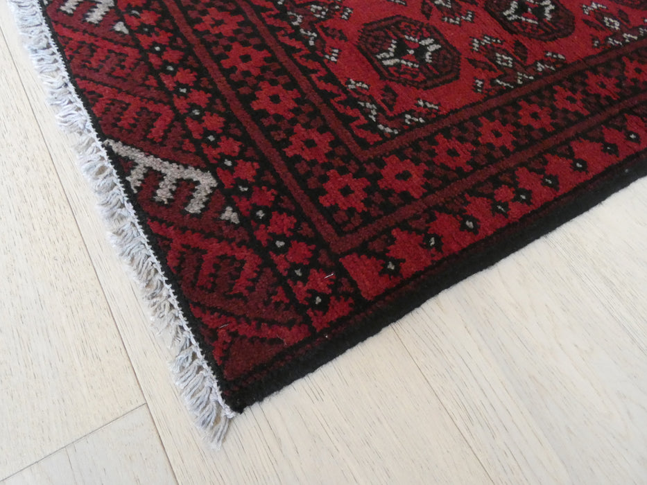 Afghan Hand Knotted Turkman Rug Size: 112 x 77cm - Rugs Direct
