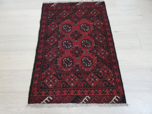 Afghan Hand Knotted Turkman Rug Size: 113 x 77cm - Rugs Direct