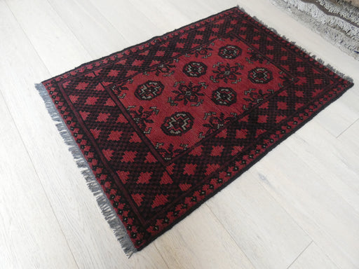 Afghan Hand Knotted Turkman Rug Size: 113 x 76cm - Rugs Direct