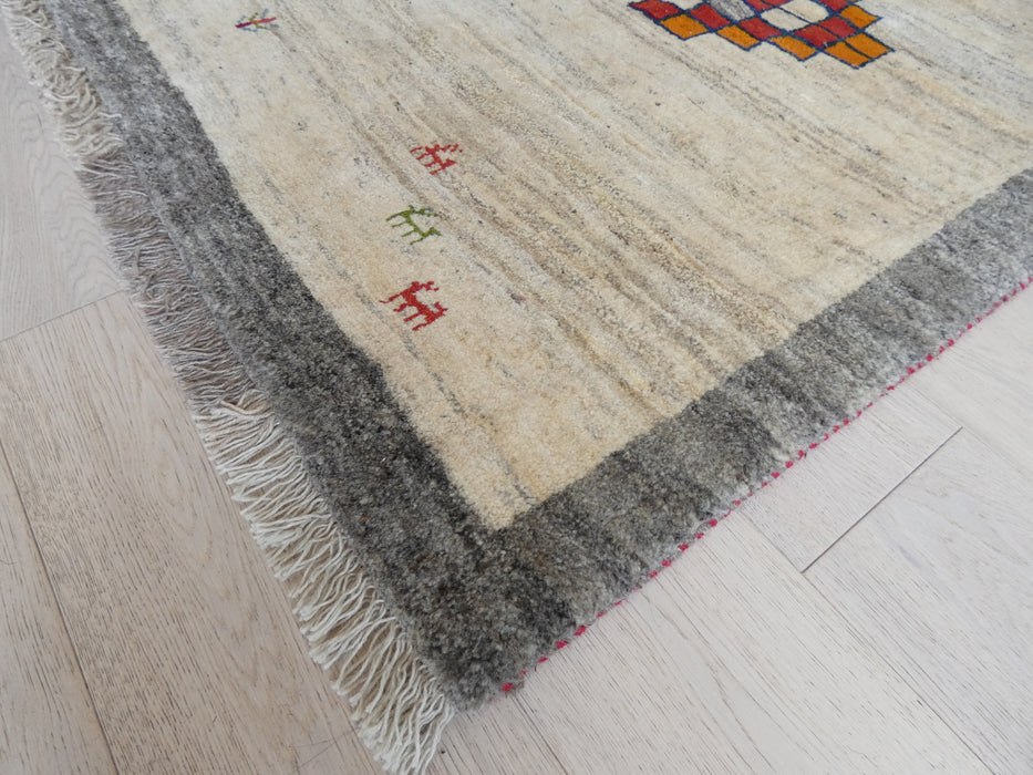 Authentic Persian Hand Knotted Gabbeh Rug Size: 147 x 97cm - Rugs Direct